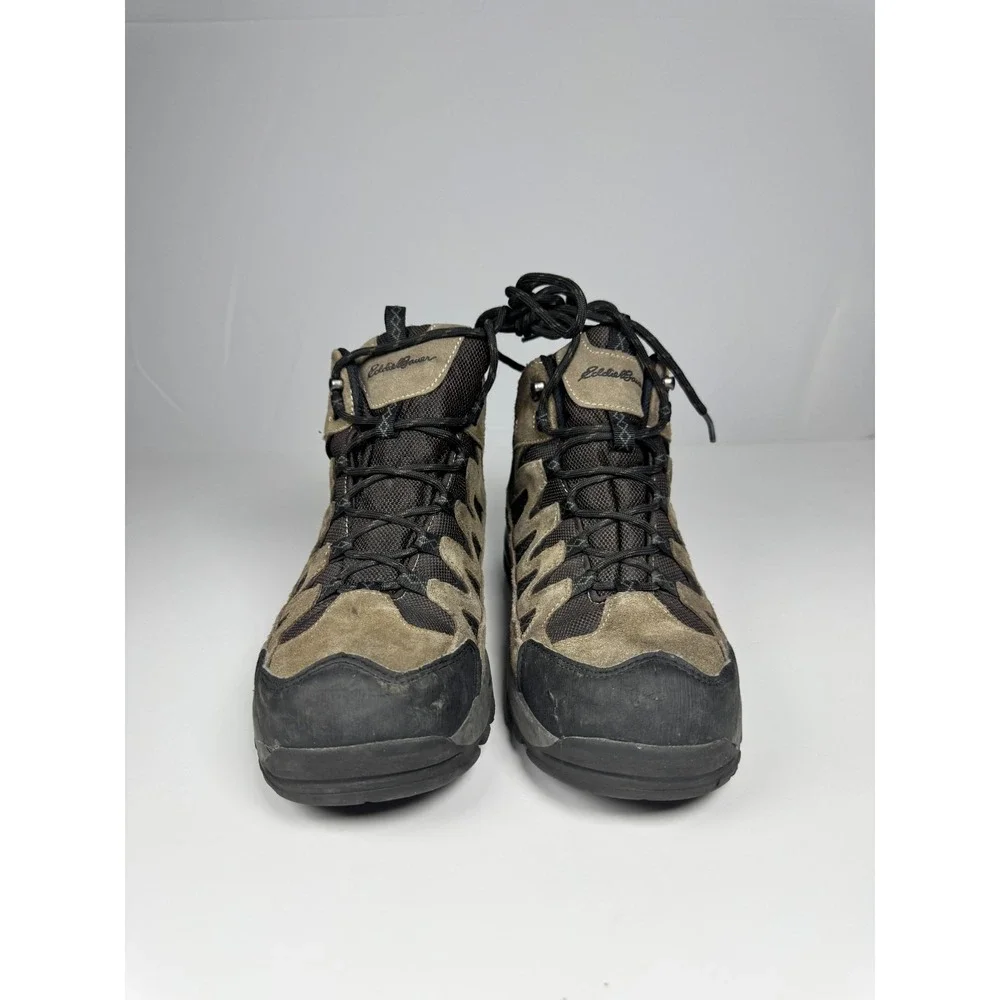Eddie‎ Bauer Ridgeline Mens US 9 M Hiking Boots Brown Black Leather Waterproof